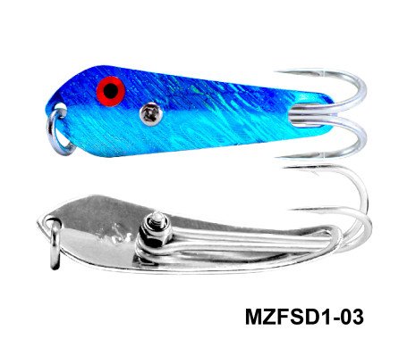 AQUA MARINE - Fishing Spoon with Double Hooks - (Size: 1)